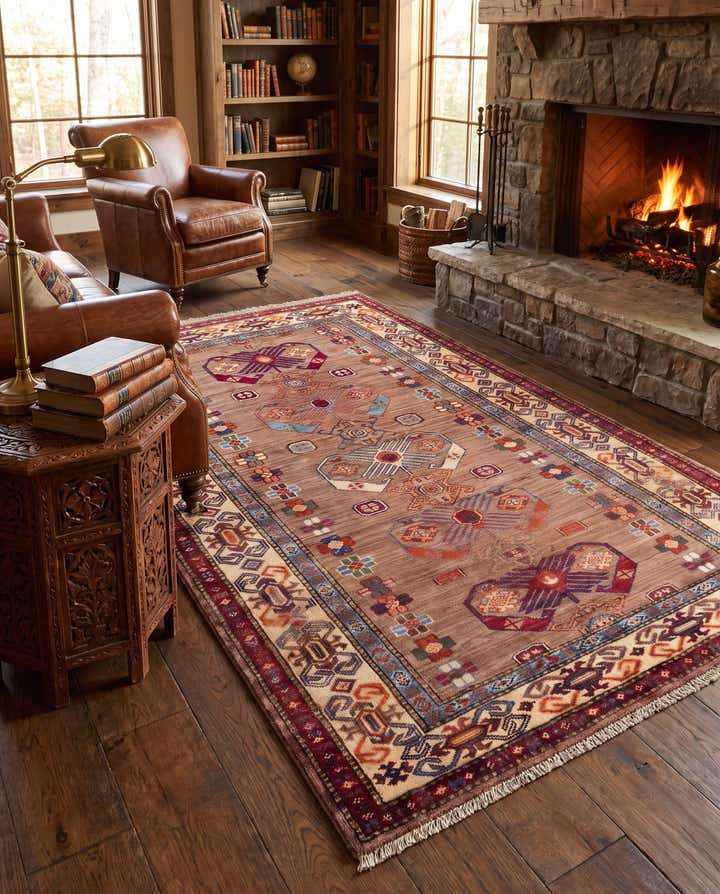 3' 6 x 5' 1 Hand Knotted Kazak Rug