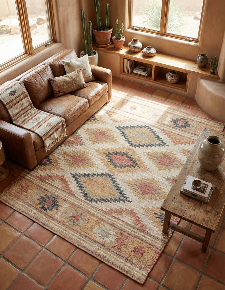 Detail image of 7' 10 x 10'  Hand Woven Kilim Jute Rug