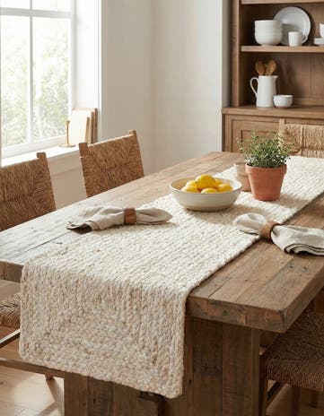 1' 2 x 4' 1 Handmade Braided Jute Table Runner Rug