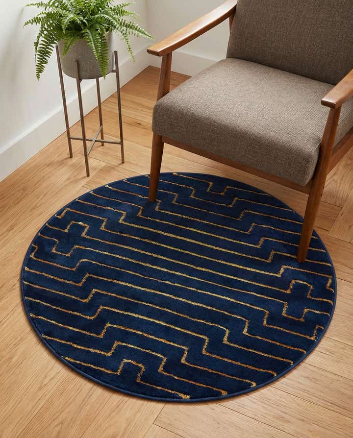 3' x 3' Vogue Geo Round Rug