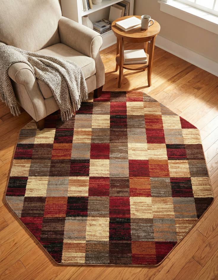 Detail image of 6' x 6' Coffee Shop Octagon Rug