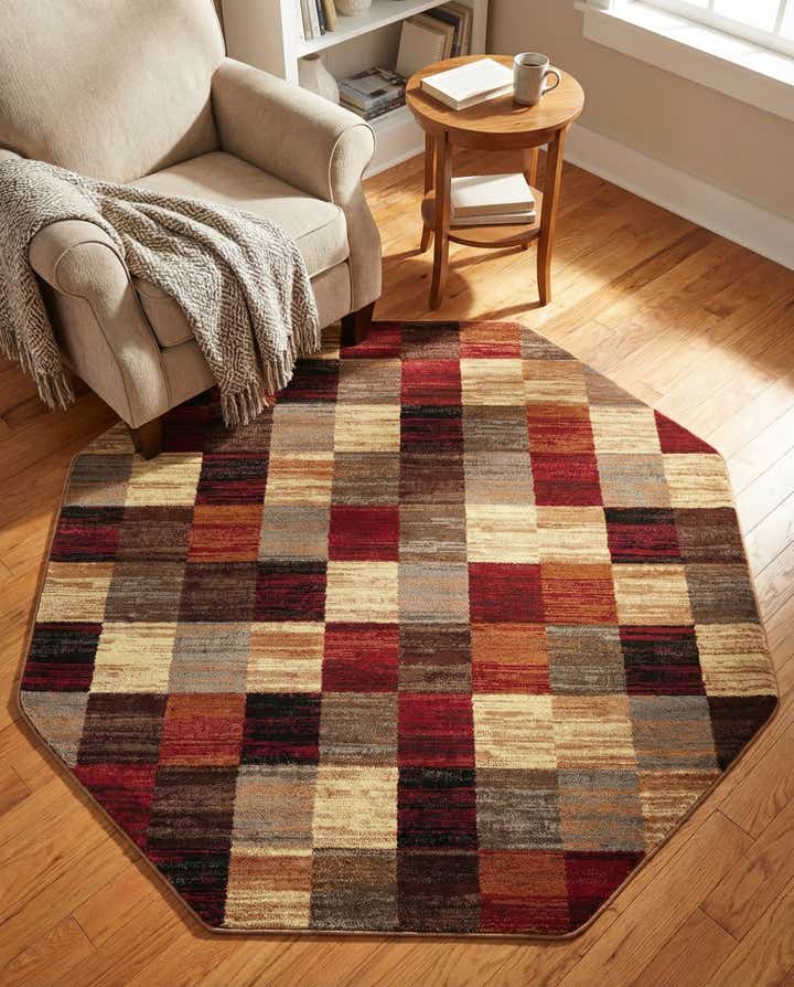 6' x 6' Coffee Shop Octagon Rug