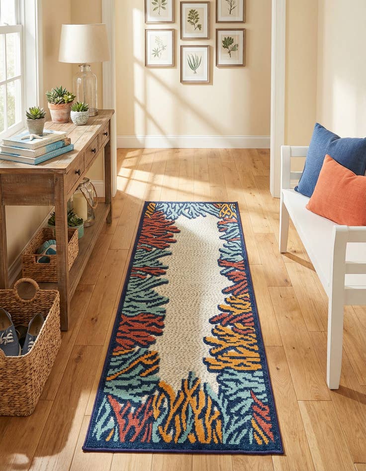 Detail image of 2' x 6' Easy-Clean Belize Indoor / Outdoor Runner Rug