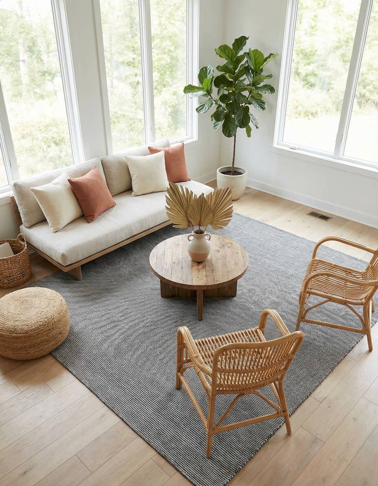 Detail image of  7' 10 x 7' 10  Washable Jill Zarin Palm Springs Indoor / Outdoor Square Rug