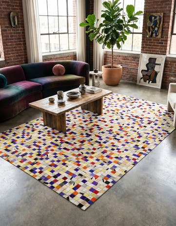 5' 1 x 8' Cowhide - Patchwork Rug