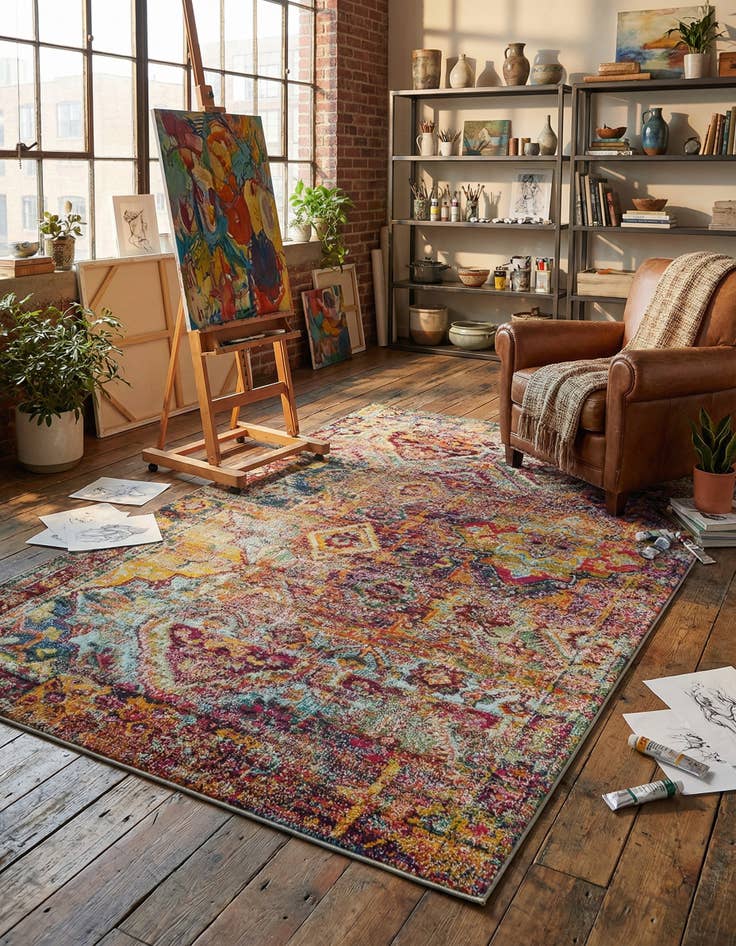 Detail image of 5' x 8'  Washable Alta Rug