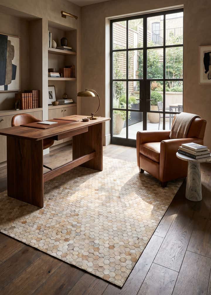 4' 10 x 6' 8 Cowhide Rug