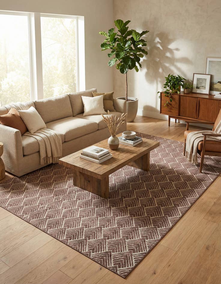 Detail image of 10' x 13' Eco Trellis Rug