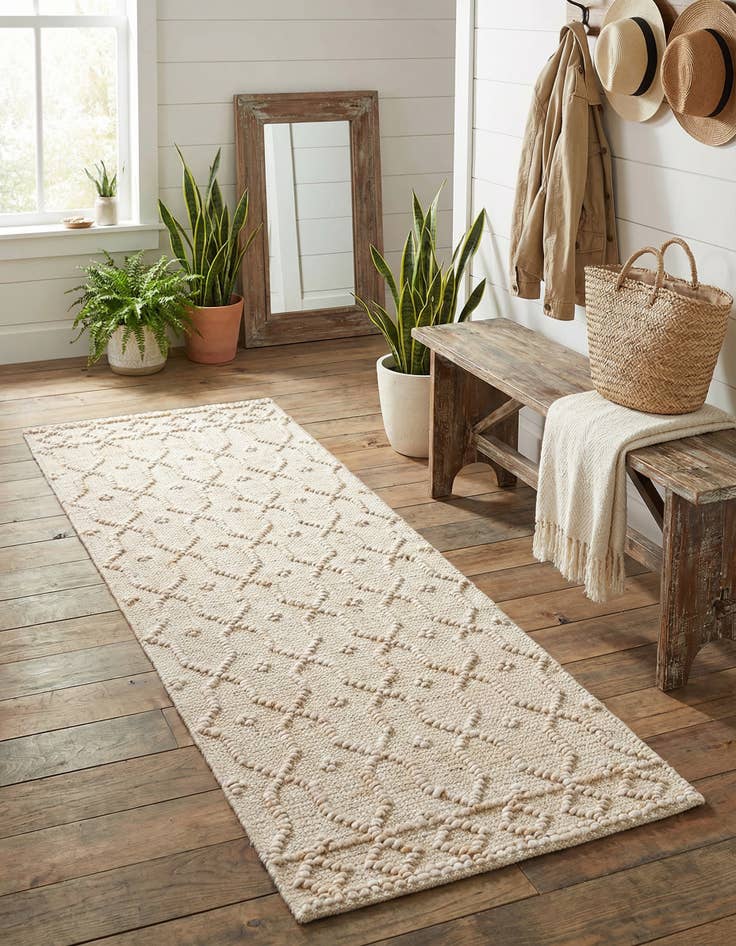 Detail image of 2' x 6' 1  Hand Woven Larsa Jute Runner Rug