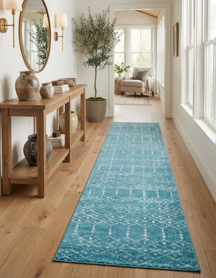 Detail image of 3' x 13' Paxon Trellis Runner Rug