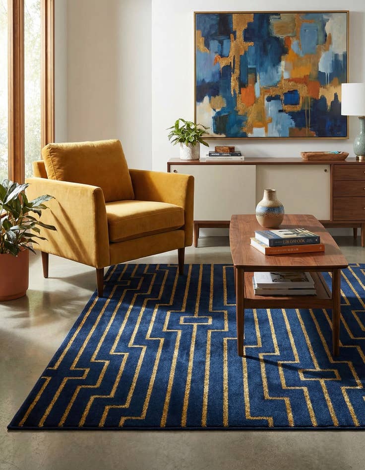 Detail image of 5' 3 x 8' Vogue Geo Rug