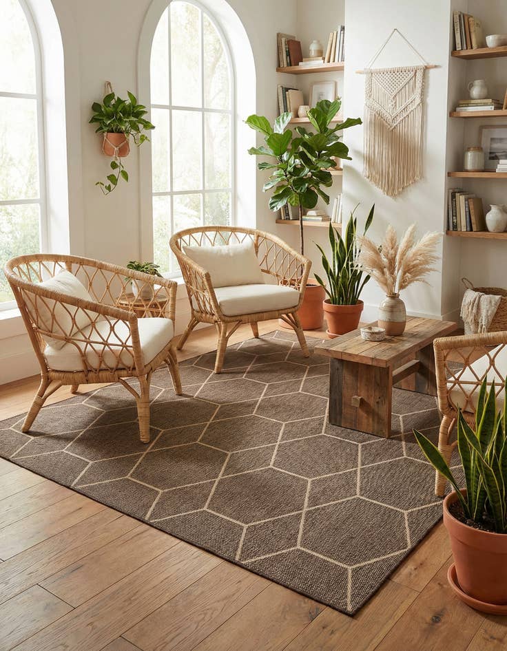 Detail image of 7' 10 x 7' 10  Hand Woven Dunes Square Rug