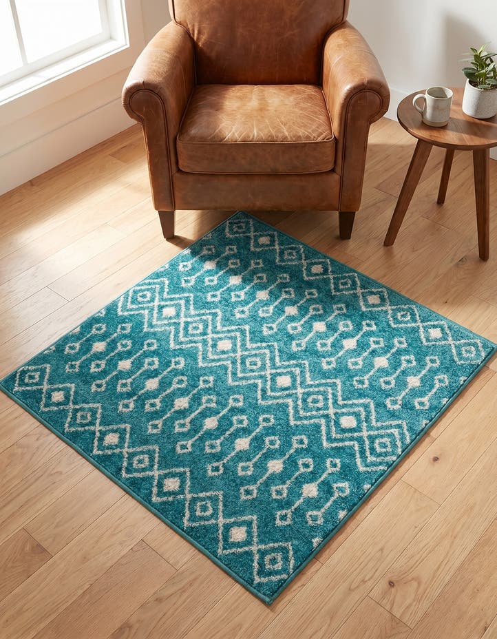 3' 3 x 3' 3 Moroccan Trellis Square...