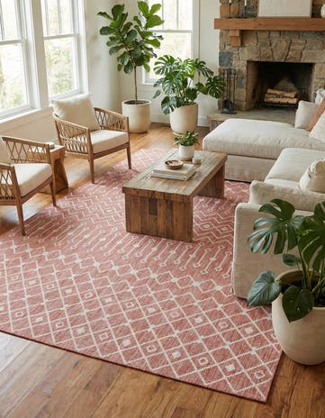 10' x 14' Easy-Clean Lattice Indoor / Outdoor Rug