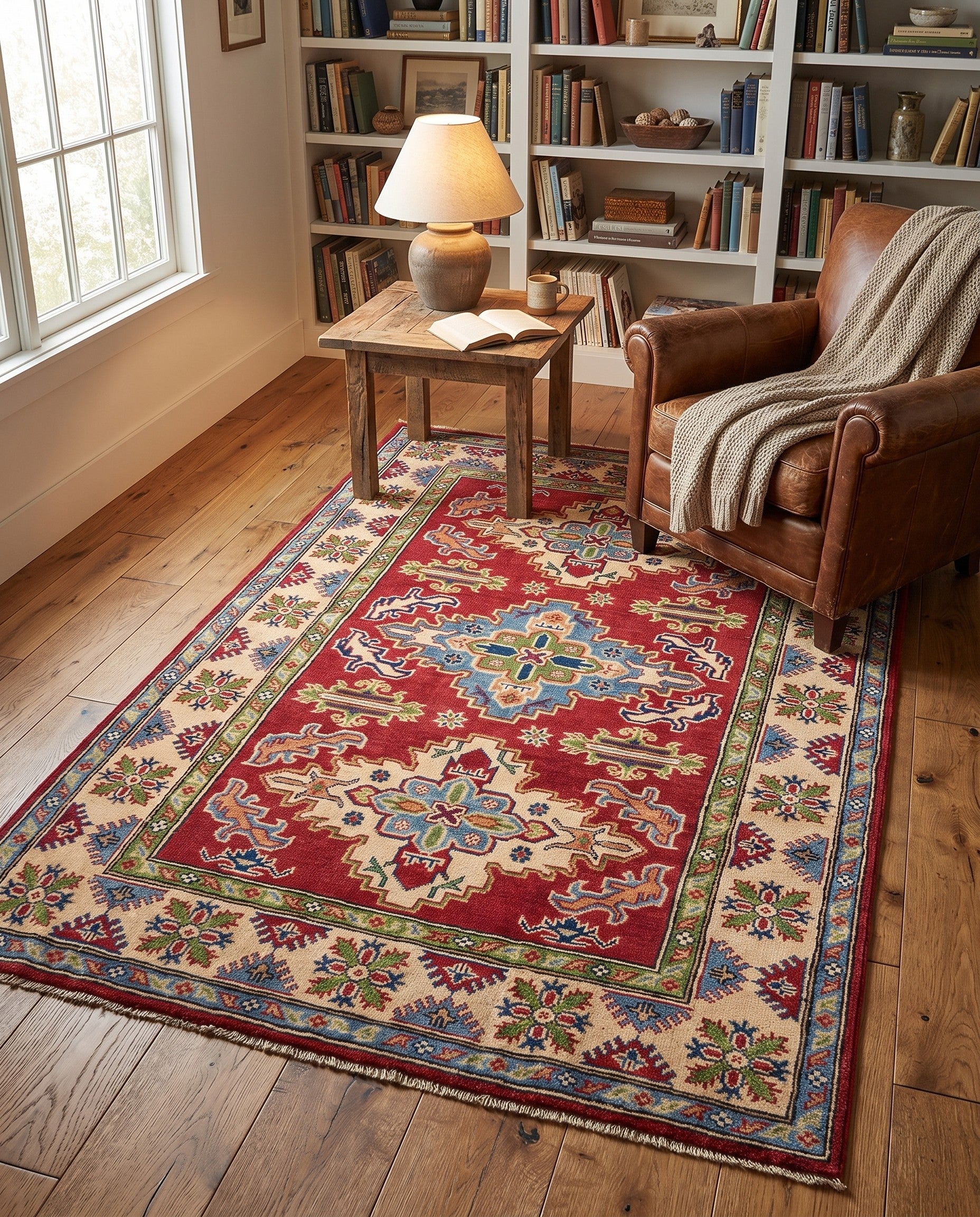 Detail image 3 of 10: 3' 11 x 6' 2 Hand Knotted Kazak Rug