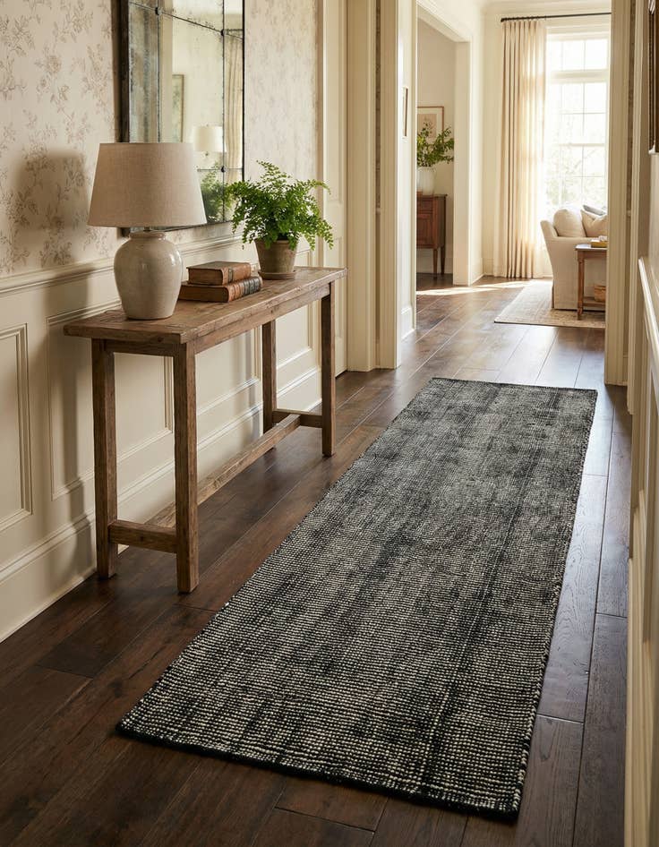 Detail image of 2' x 8' Hand Woven Jill Zarin English Manor Farmhouse Wool Runner Rug