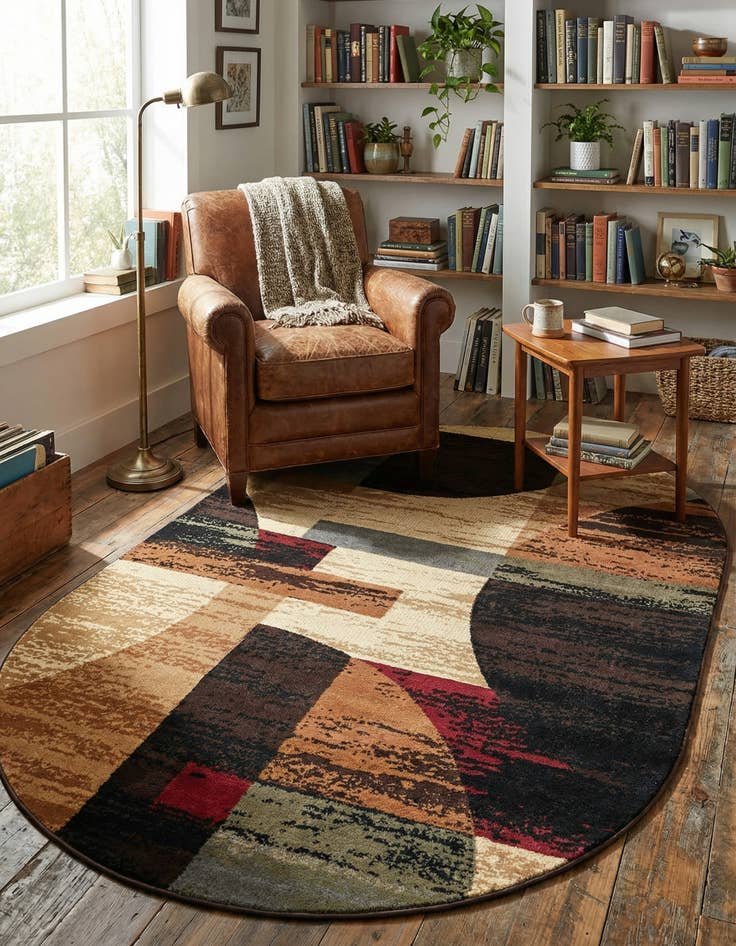 Detail image of  5' 3 x 8' Cafe Oval Rug