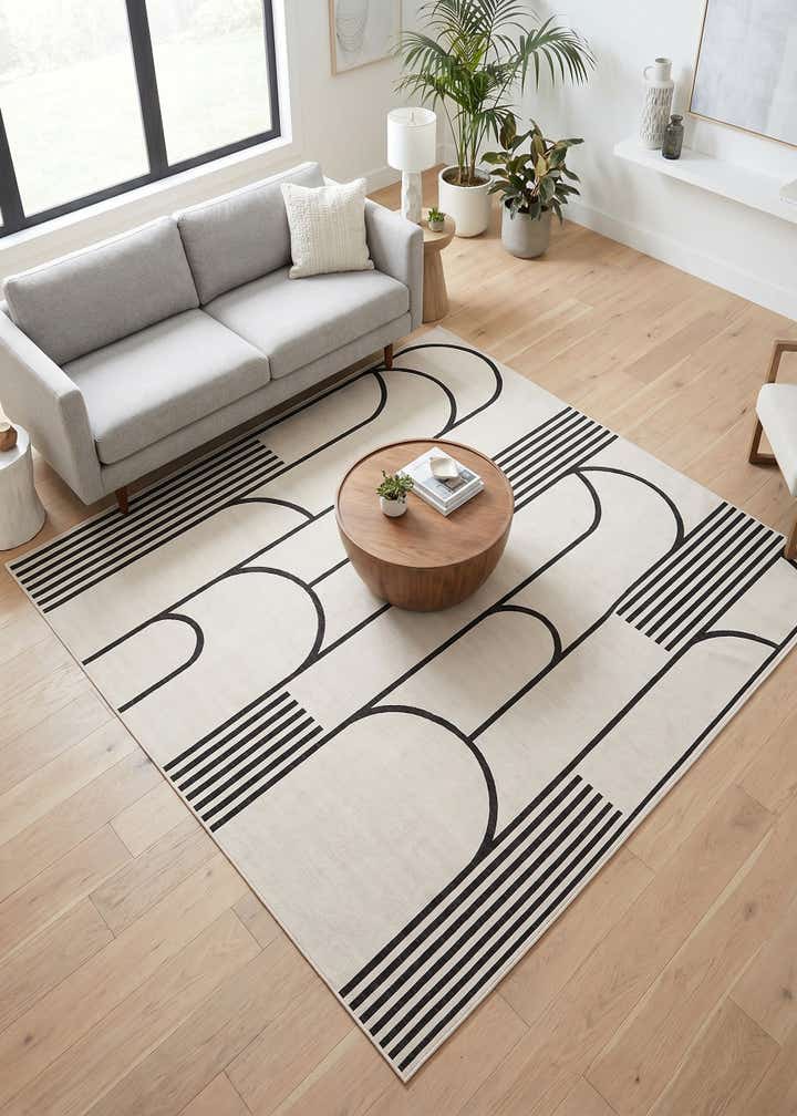 10' x 10' Easy-Clean Modern Indoor / Outdoor Square Rug