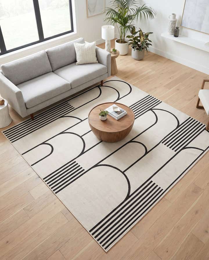 10' x 10' Easy-Clean Modern Indoor / Outdoor Square Rug