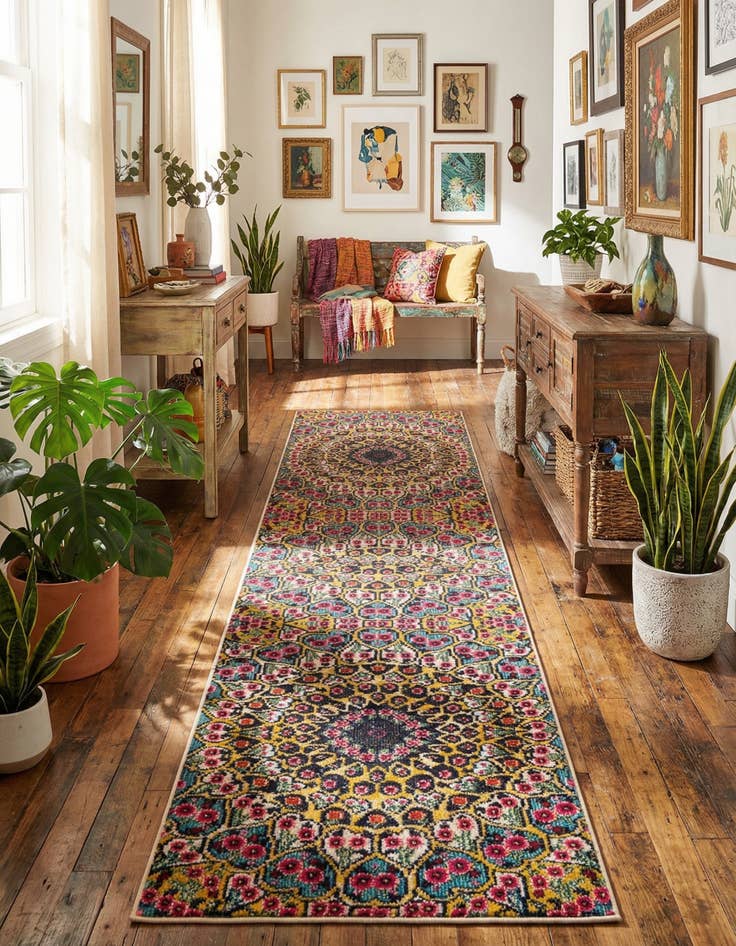 Detail image of 2' 7 x 10'  Washable Arte Runner Rug