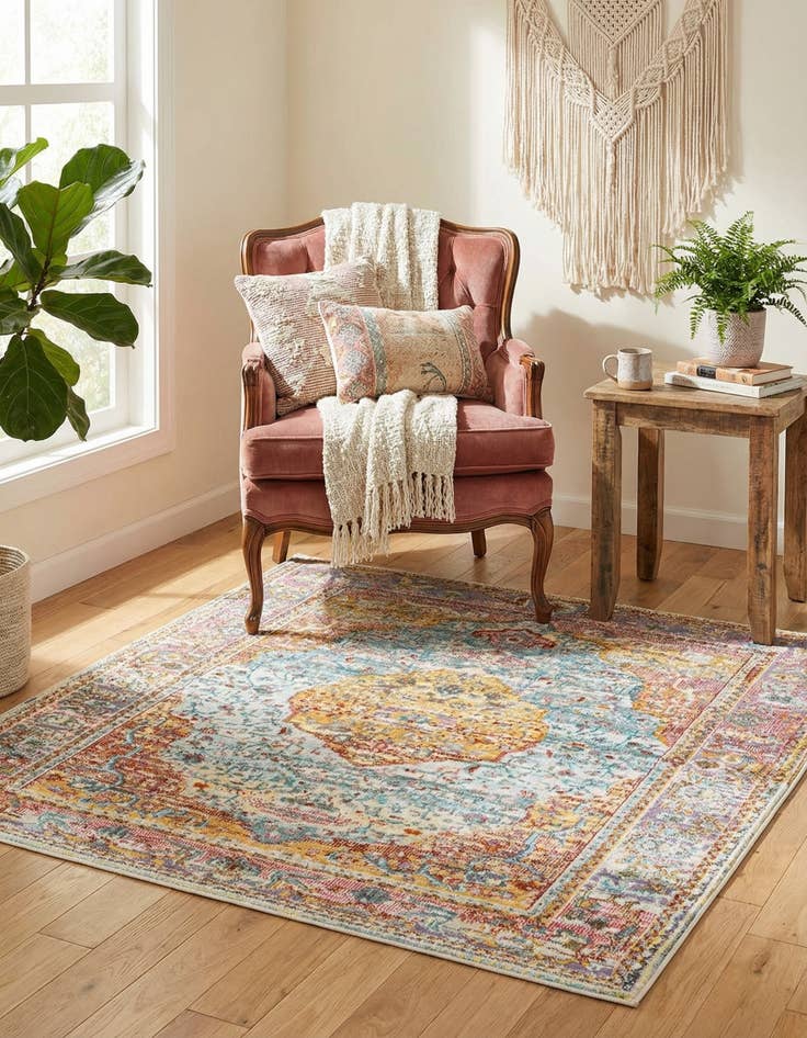 Detail image of 4' x 4' Havana Square Rug