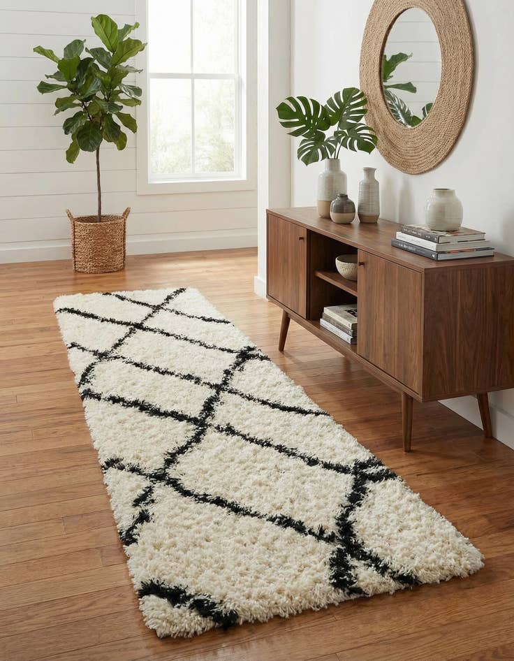 Detail image of 2' x 8' Infinity Shag Runner Rug