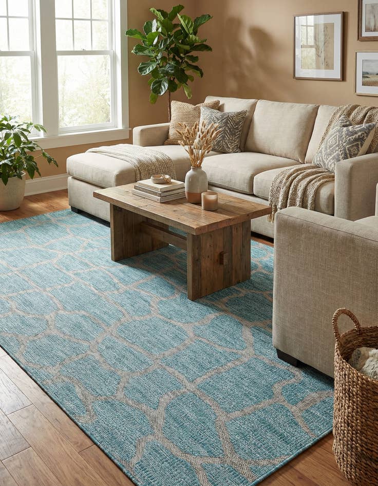 Detail image of 5' 3 x 8' Washable Safari Indoor / Outdoor Rug