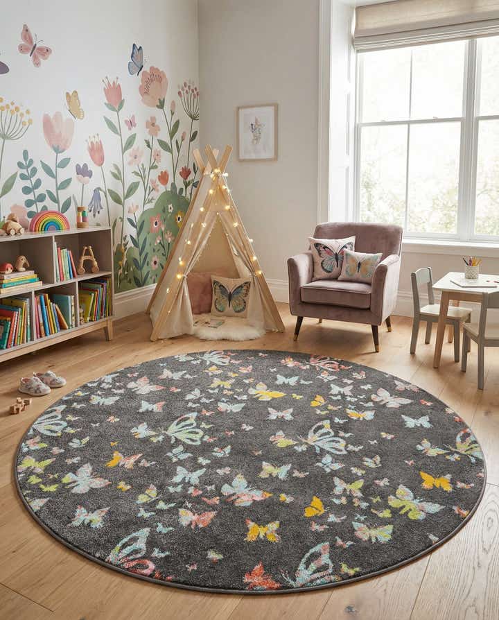 7' 10 x 7' 10 Whimsy Kids Round Rug