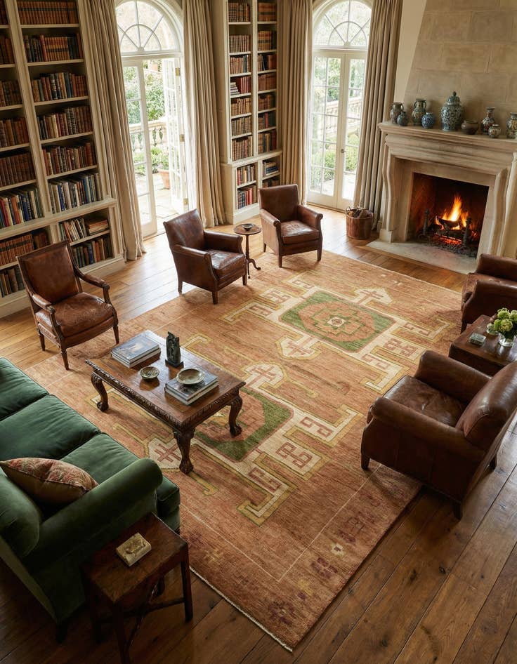 Detail image of 12' x 15' 11 Hand Knotted Oushak Wool Rug