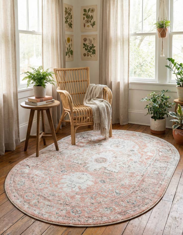 Detail image of 4' x 6' Madeline Vintage Oval Rug