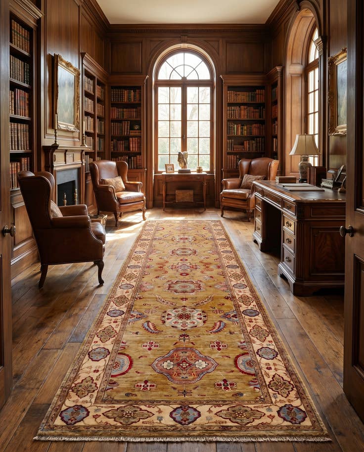 Detail image of 2' 11 x 10' 6 Hand Knotted Ariana Ziegler Runner Rug