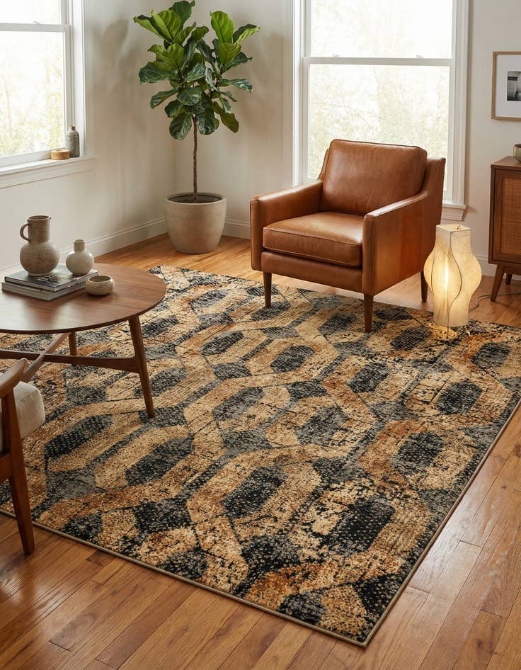 Detail image of 7' 10 x 7' 10 Saturn Square Rug