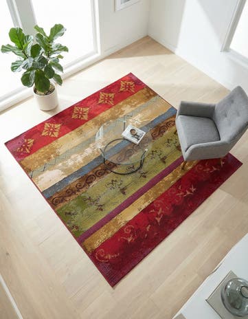 6' x 6' Easy-Clean Modern Indoor / Outdoor Square Rug