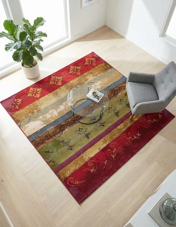 6' x 6' Easy-Clean Modern Indoor / Outdoor Square Rug