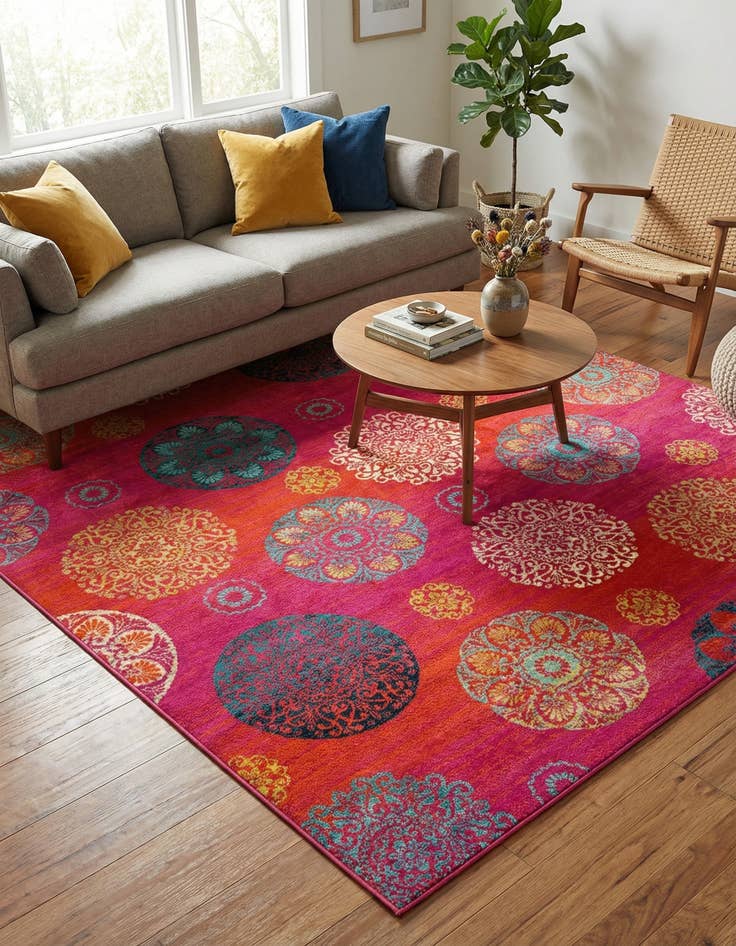 Detail image of 10' x 10' Azalea Square Rug