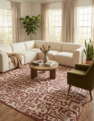 13' x 13' Easy-Clean Modern Indoor / Outdoor Square Rug