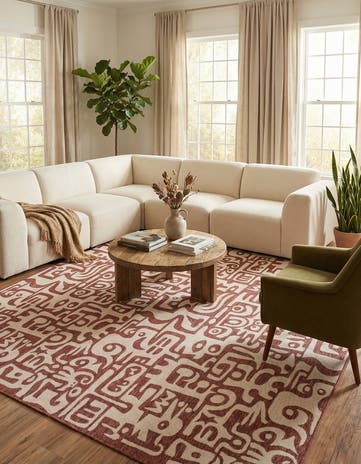 13' x 13' Easy-Clean Modern Indoor / Outdoor Square Rug