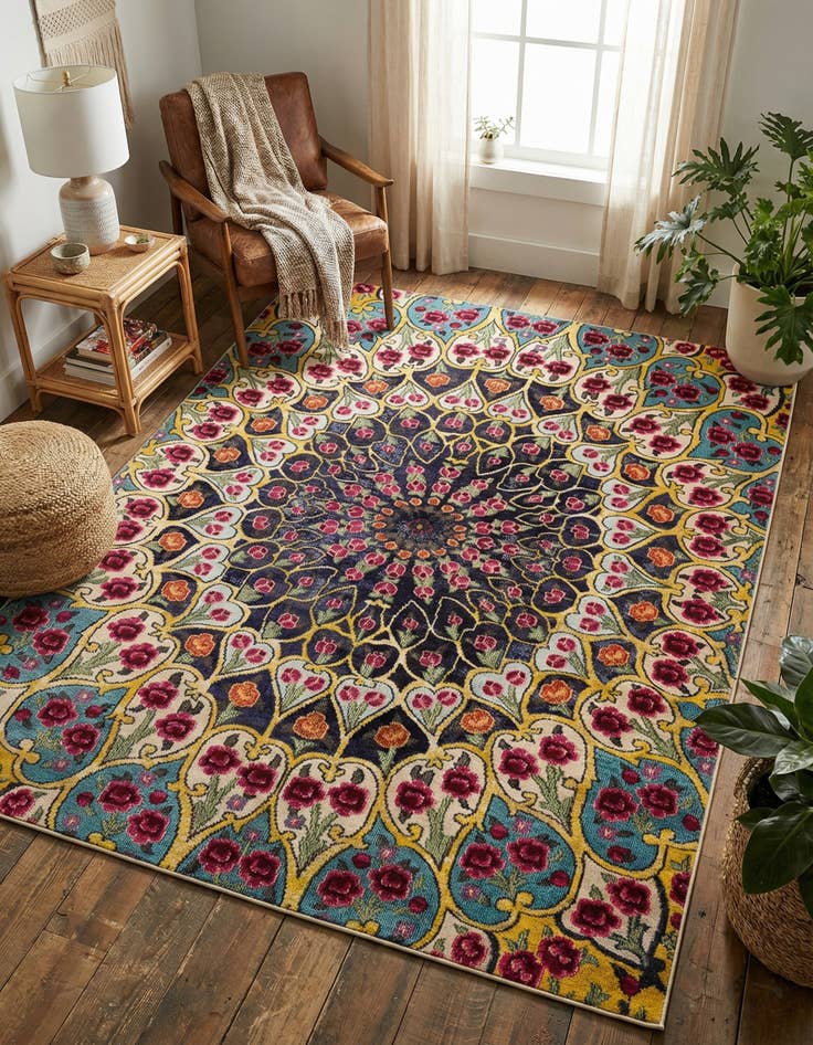 Detail image of 8' x 10' Washable Carnevale Rug