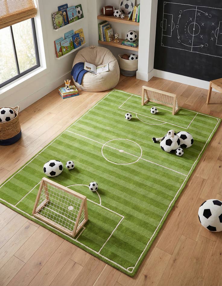 Detail image of 5' 1 x 8' Playtime Kids Wool Freeform Rug