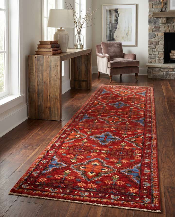 2' 10 x 9' 9 Hand Knotted Ariana Ziegler Runner Rug
