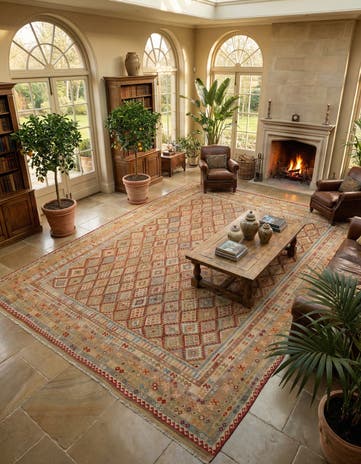 19' 10 x 25' 6 Hand Woven Kilim Maymana Wool Rug