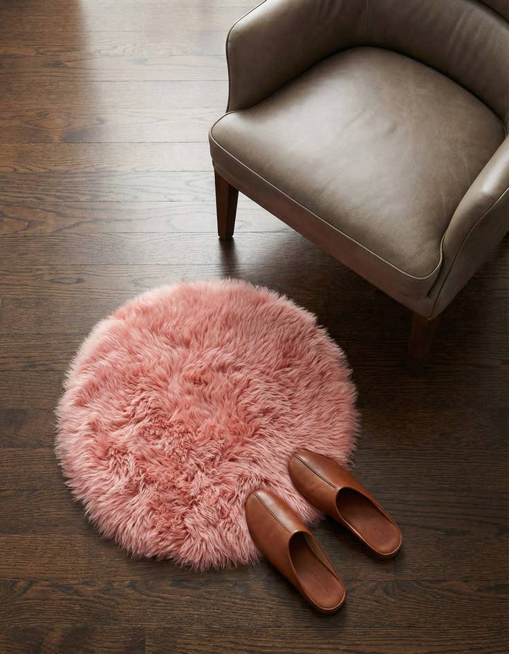 Detail image of 2' x 2' Sheepskin Round Rug