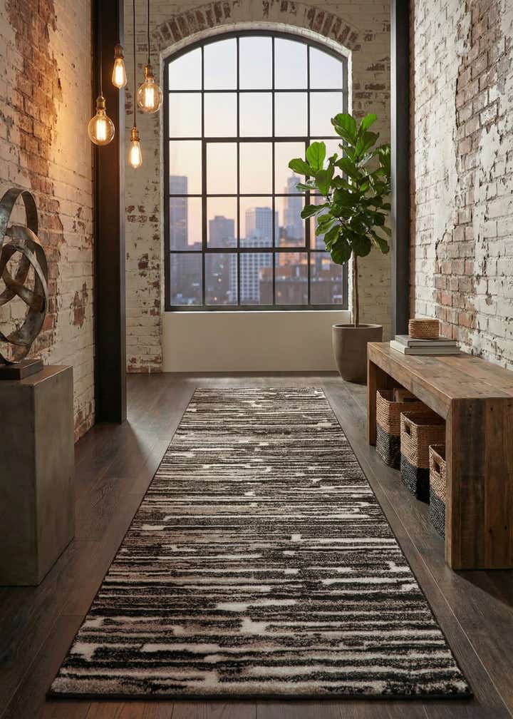 2' 7 x 10' Sepia Runner Rug