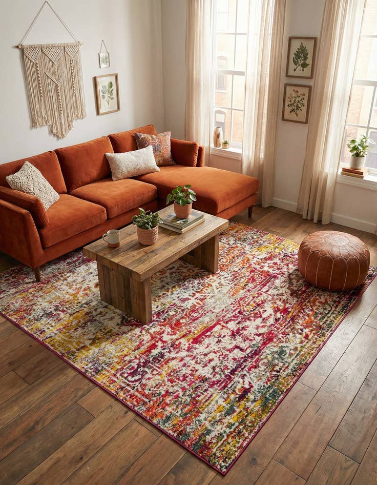 Detail image of 7' 10 x 7' 10 Arlington Square Rug