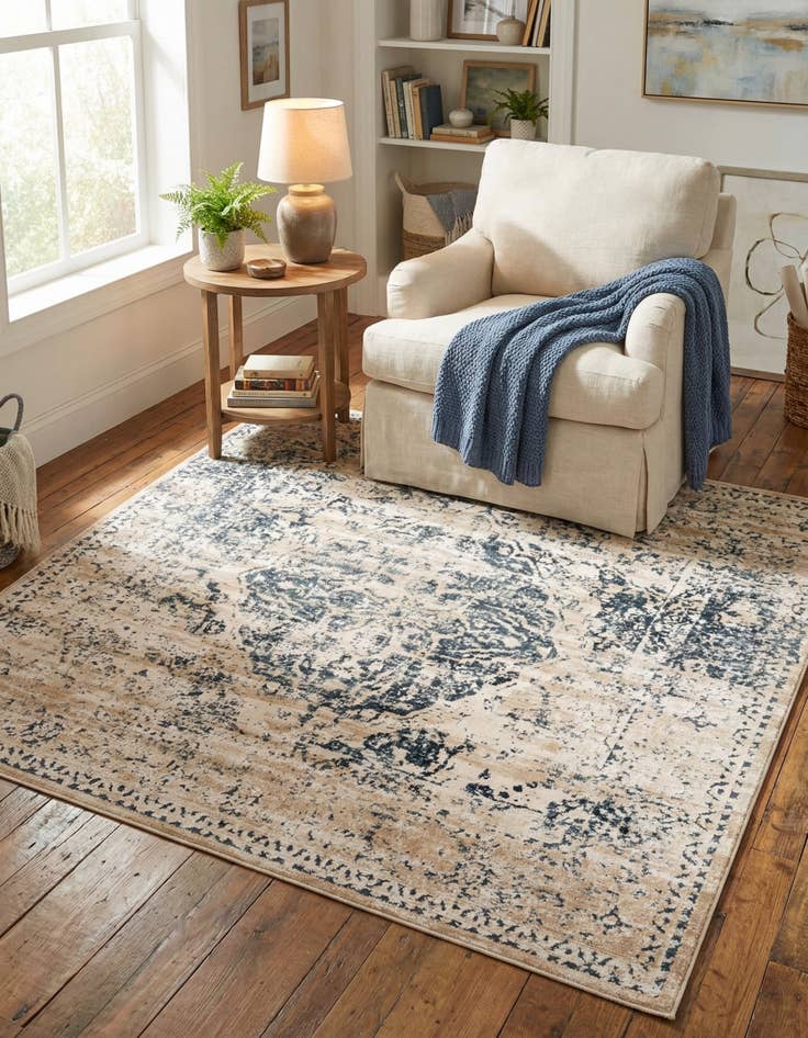 Detail image of 6' x 6' Villa Square Rug