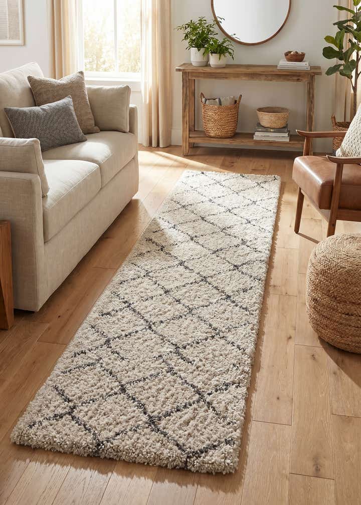 2' 7 x 12' Moroccan Shag Runner Rug