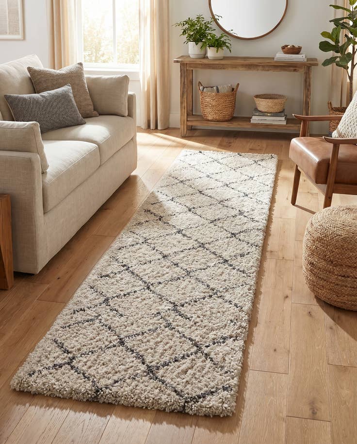 Detail image of 2' 7 x 12' Moroccan Shag Runner Rug