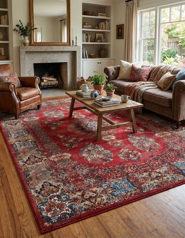 10' x 13' Easy-Clean Traditional Indoor / Outdoor Rug