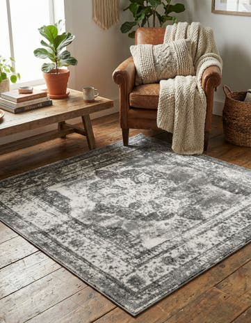 Gray Monaco Square Rug