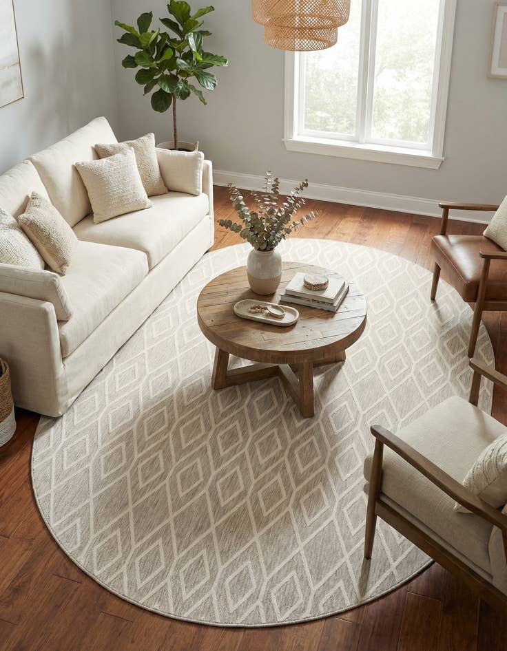 Detail image of 7' 10 x 10'  Washable Jill Zarin Turks and Caicos Indoor / Outdoor Oval Rug